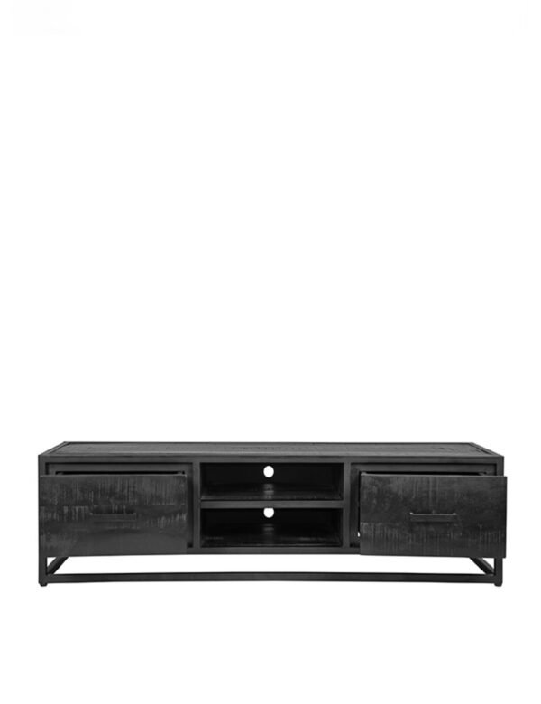 Kamaindika_ TV Cabinet Black Mango Wood