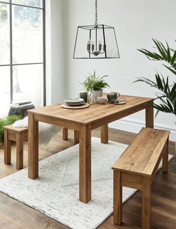 Karmaindika _Madrid _Oak Effect 4 seater Dining Table